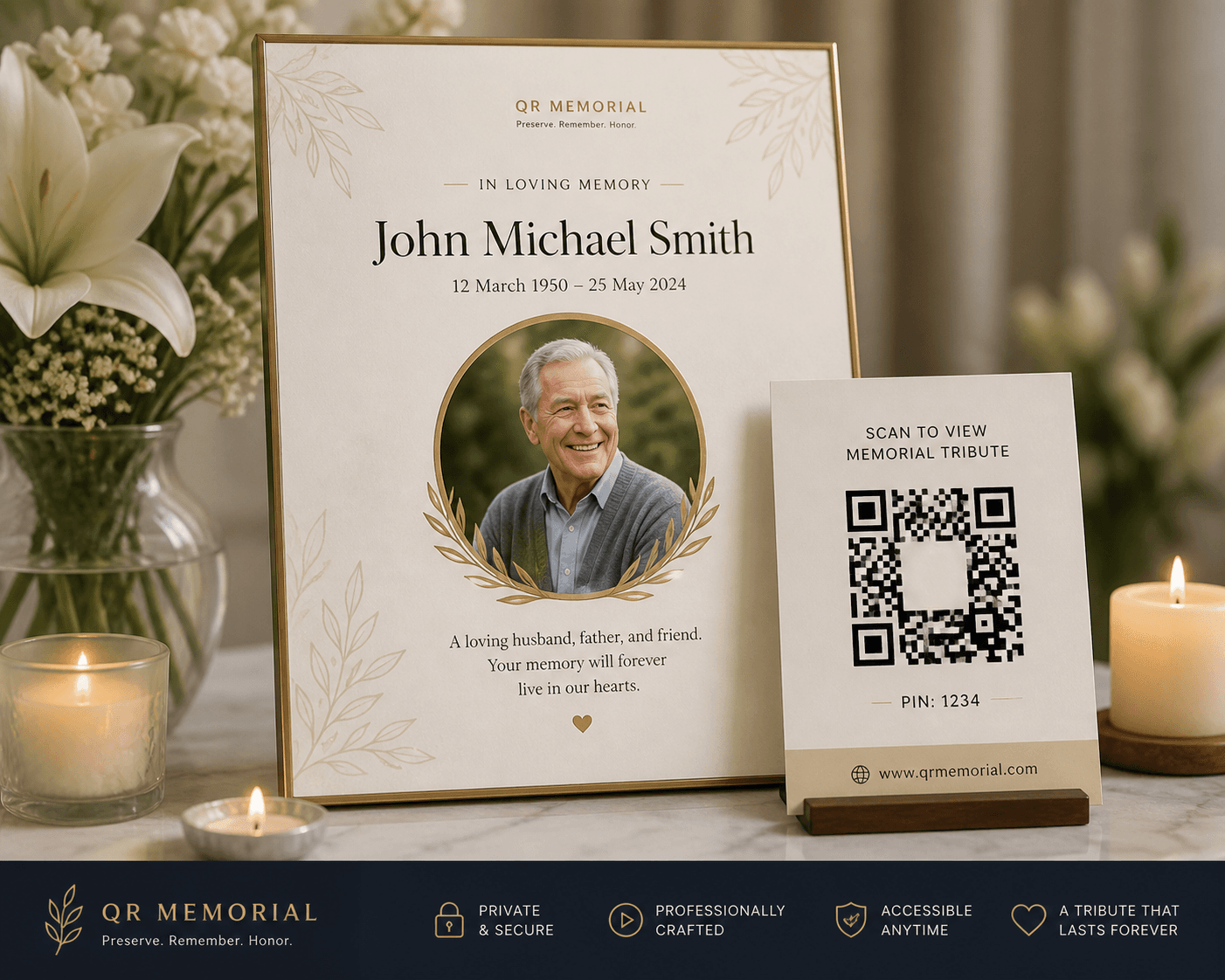 QR Memorial Plaque